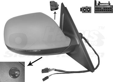 Van Wezel 0380828 - Specchio retrovisore esterno www.autoricambi360.it