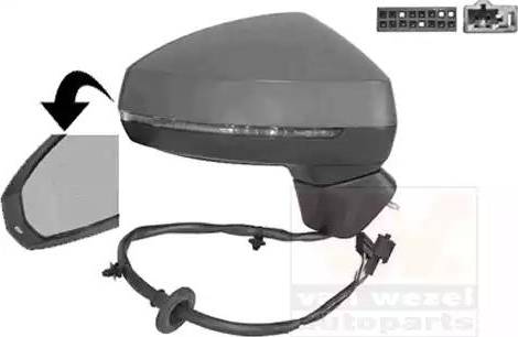 Van Wezel 0337828 - Specchio retrovisore esterno www.autoricambi360.it