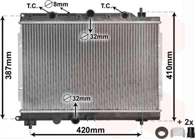 Van Wezel 02002153 - Radiatore, Raffreddamento motore www.autoricambi360.it