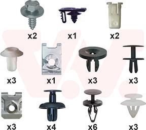 Van Wezel 1945796 - Kit montaggio, Parafango www.autoricambi360.it