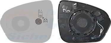 Van Wezel 1557835 - Vetro specchio, Specchio esterno www.autoricambi360.it