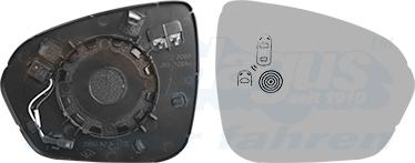 Van Wezel 1557836 - Vetro specchio, Specchio esterno www.autoricambi360.it
