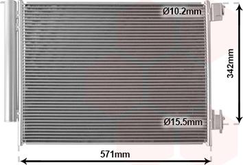 Van Wezel 15005700 - Condensatore, Climatizzatore www.autoricambi360.it