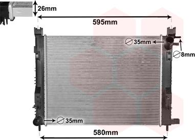 Van Wezel 15002008 - Radiatore, Raffreddamento motore www.autoricambi360.it