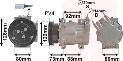 Van Wezel 1501K705 - Compressore, Climatizzatore www.autoricambi360.it