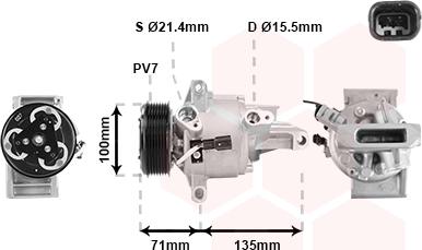Van Wezel 1501K701 - Compressore, Climatizzatore www.autoricambi360.it