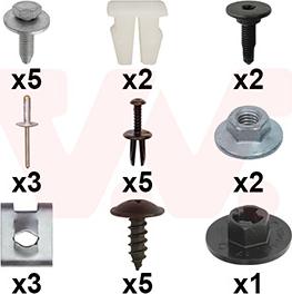 Van Wezel 1607796 - Kit montaggio, Parafango www.autoricambi360.it
