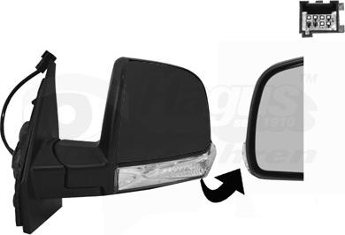 Van Wezel 1638803 - Specchio retrovisore esterno www.autoricambi360.it