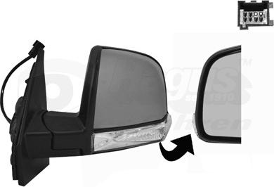 Van Wezel 1638807 - Specchio retrovisore esterno www.autoricambi360.it