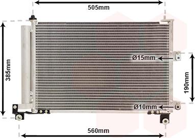 Van Wezel 18005486 - Condensatore, Climatizzatore www.autoricambi360.it