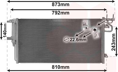Van Wezel 18005617 - Condensatore, Climatizzatore www.autoricambi360.it