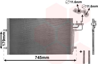Van Wezel 18005367 - Condensatore, Climatizzatore www.autoricambi360.it