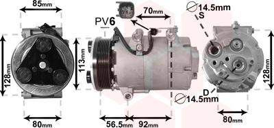 Van Wezel 1800K497 - Compressore, Climatizzatore www.autoricambi360.it
