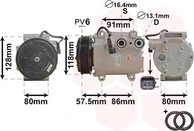 Van Wezel 1800K451 - Compressore, Climatizzatore www.autoricambi360.it