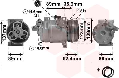Van Wezel 1800K433 - Compressore, Climatizzatore www.autoricambi360.it