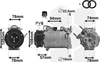 Van Wezel 1800K587 - Compressore, Climatizzatore www.autoricambi360.it