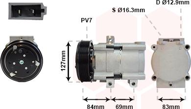 Van Wezel 1800K167 - Compressore, Climatizzatore www.autoricambi360.it