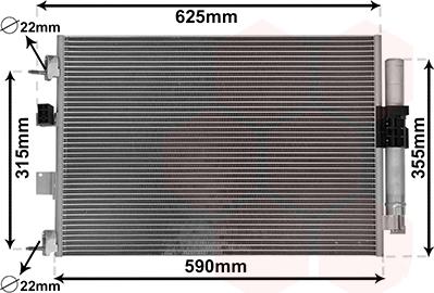 Van Wezel 18015709 - Condensatore, Climatizzatore www.autoricambi360.it