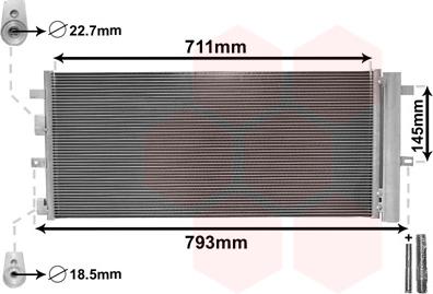 Van Wezel 18015701 - Condensatore, Climatizzatore www.autoricambi360.it