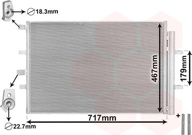 Van Wezel 18015703 - Condensatore, Climatizzatore www.autoricambi360.it
