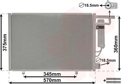Van Wezel 18015707 - Condensatore, Climatizzatore www.autoricambi360.it