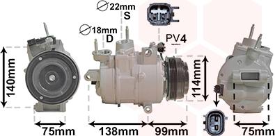 Van Wezel 1801K704 - Compressore, Climatizzatore www.autoricambi360.it
