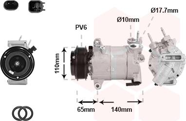 Van Wezel 1801K732 - Compressore, Climatizzatore www.autoricambi360.it