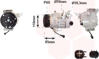 Van Wezel 1801K721 - Compressore, Climatizzatore www.autoricambi360.it