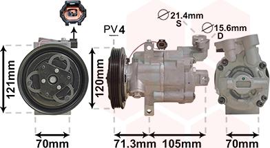 Van Wezel 1300K306 - Compressore, Climatizzatore www.autoricambi360.it