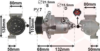 Van Wezel 1301K703 - Compressore, Climatizzatore www.autoricambi360.it