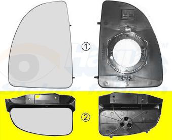 Van Wezel 1747834 - Vetro specchio, Specchio esterno www.autoricambi360.it