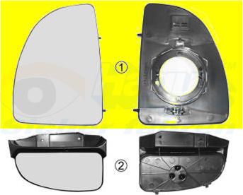 Van Wezel 1747831 - Vetro specchio, Specchio esterno www.autoricambi360.it