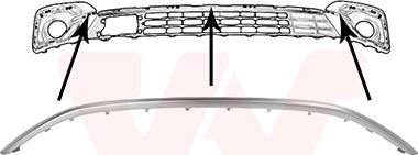 Van Wezel 1766519 - Modanatura decorativa / protettiva, Griglia radiatore www.autoricambi360.it