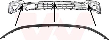 Van Wezel 1766518 - Modanatura decorativa / protettiva, Griglia radiatore www.autoricambi360.it