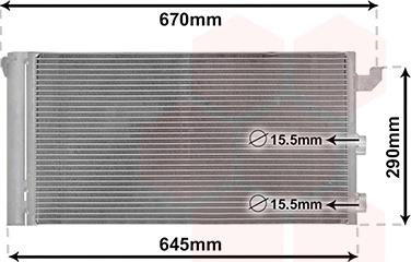 Van Wezel 17005406 - Condensatore, Climatizzatore www.autoricambi360.it