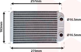 Van Wezel 17006254 - Scambiatore calore, Riscaldamento abitacolo www.autoricambi360.it