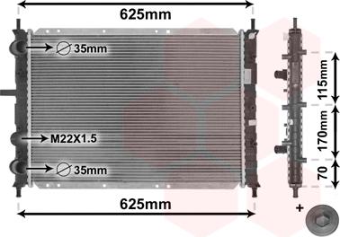 Van Wezel 17002188 - Radiatore, Raffreddamento motore www.autoricambi360.it