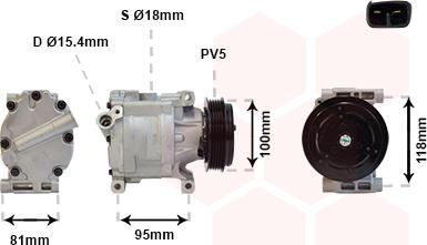 Van Wezel 1700K090 - Compressore, Climatizzatore www.autoricambi360.it