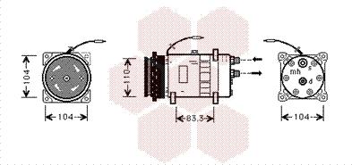 Van Wezel 1700K064 - Compressore, Climatizzatore www.autoricambi360.it