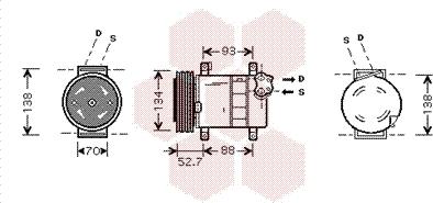 Van Wezel 1700K088 - Compressore, Climatizzatore www.autoricambi360.it