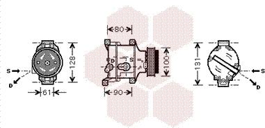 Van Wezel 1700K103 - Compressore, Climatizzatore www.autoricambi360.it