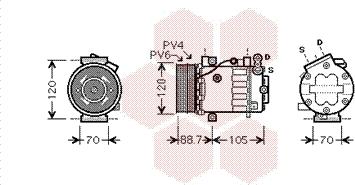 Van Wezel 1700K369 - Compressore, Climatizzatore www.autoricambi360.it
