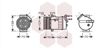 Van Wezel 1700K363 - Compressore, Climatizzatore www.autoricambi360.it