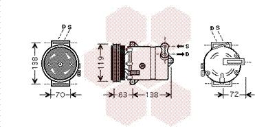 Van Wezel 1700K334 - Compressore, Climatizzatore www.autoricambi360.it