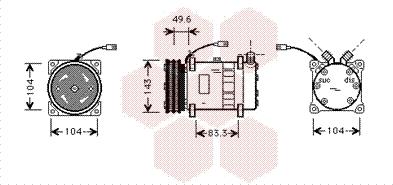 Van Wezel 1700K373 - Compressore, Climatizzatore www.autoricambi360.it