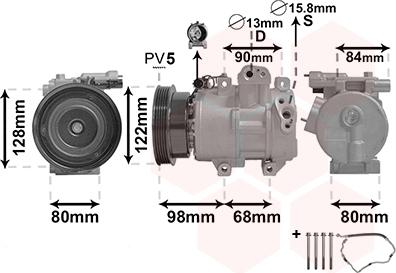 Van Wezel 8300K192 - Compressore, Climatizzatore www.autoricambi360.it