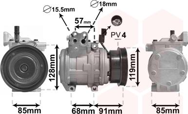 Van Wezel 8300K155 - Compressore, Climatizzatore www.autoricambi360.it