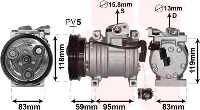 Van Wezel 8300K200 - Compressore, Climatizzatore www.autoricambi360.it