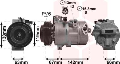 Van Wezel 8300K216 - Compressore, Climatizzatore www.autoricambi360.it