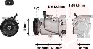 Van Wezel 8301K709 - Compressore, Climatizzatore www.autoricambi360.it